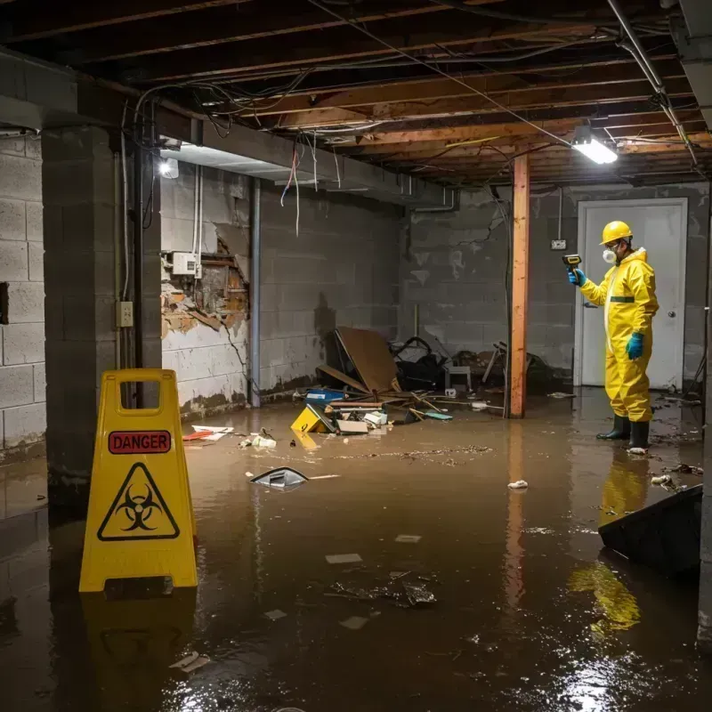 Flooded Basement Electrical Hazard in Perry County, MO Property