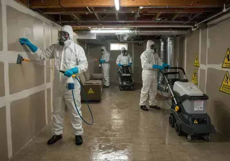 Basement Moisture Removal and Structural Drying process in Perry County, MO